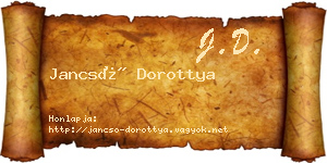 Jancsó Dorottya névjegykártya