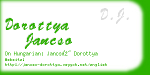 dorottya jancso business card